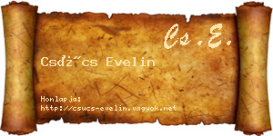 Csúcs Evelin névjegykártya